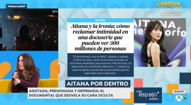 Laura Fa, compañera de Gema López, se pronuncia sobre el documental de Aitana en Espejo público. (Atresmedia)