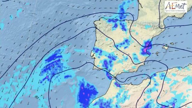 mapa lluvias aemet