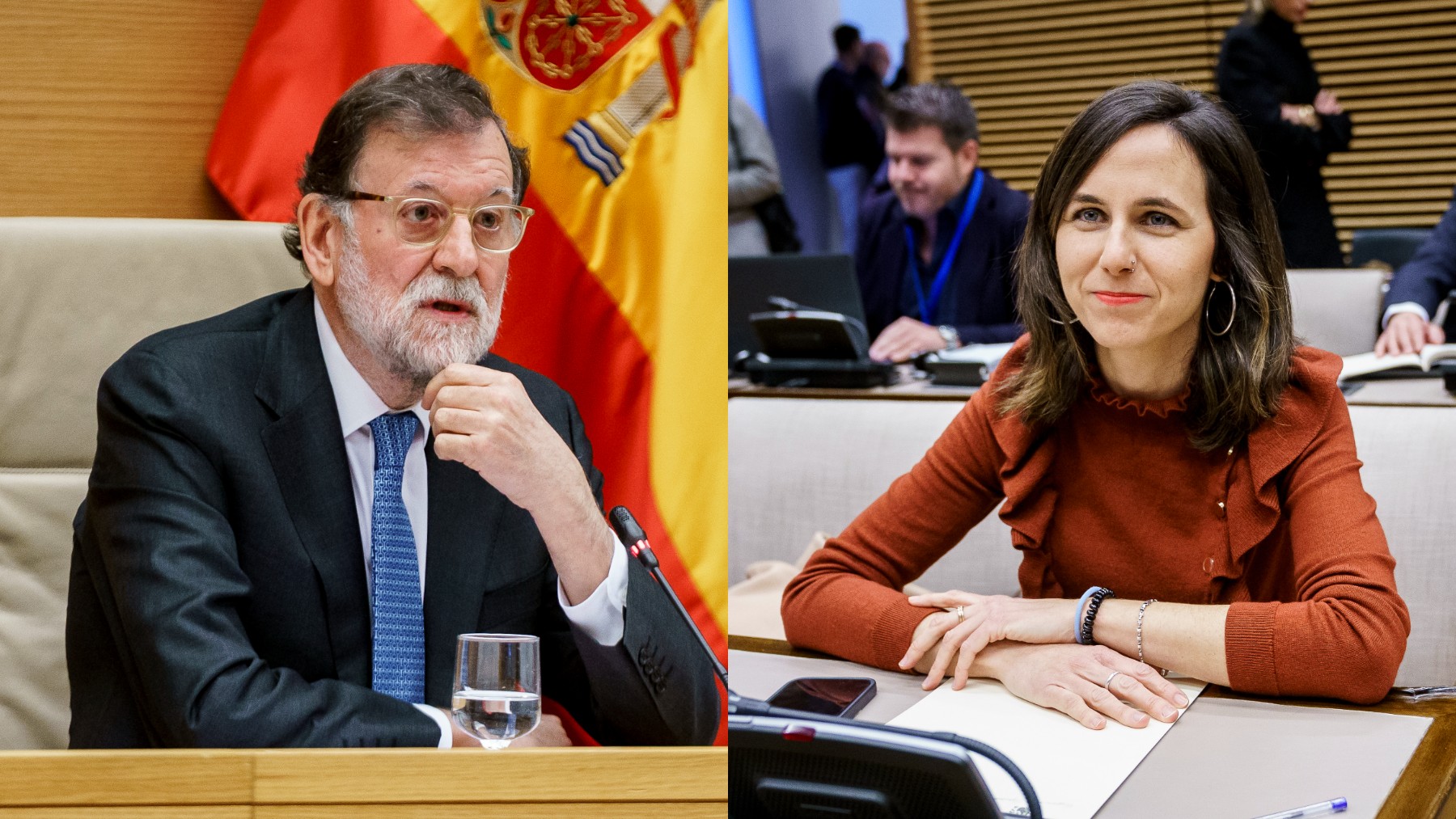 Mariano Rajoy e Ione Belarra. (Europa Press)