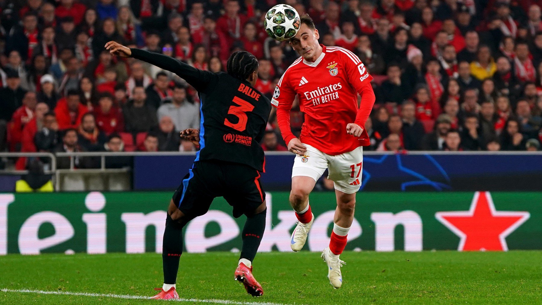 Balde durante el Benfica-Barcelona. (Getty)