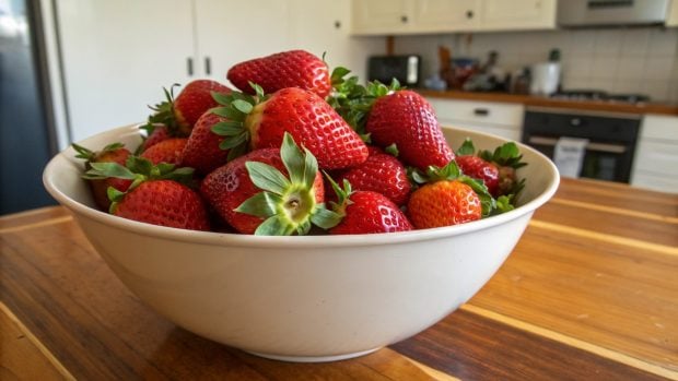helado de fresas