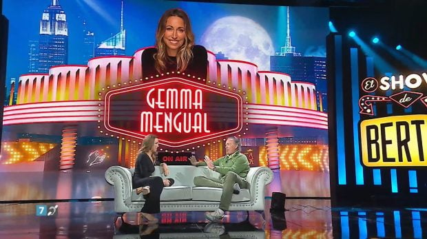 Gemma Mengual junto a Bertín Osborne en El Show de Bertín. (RTVA)