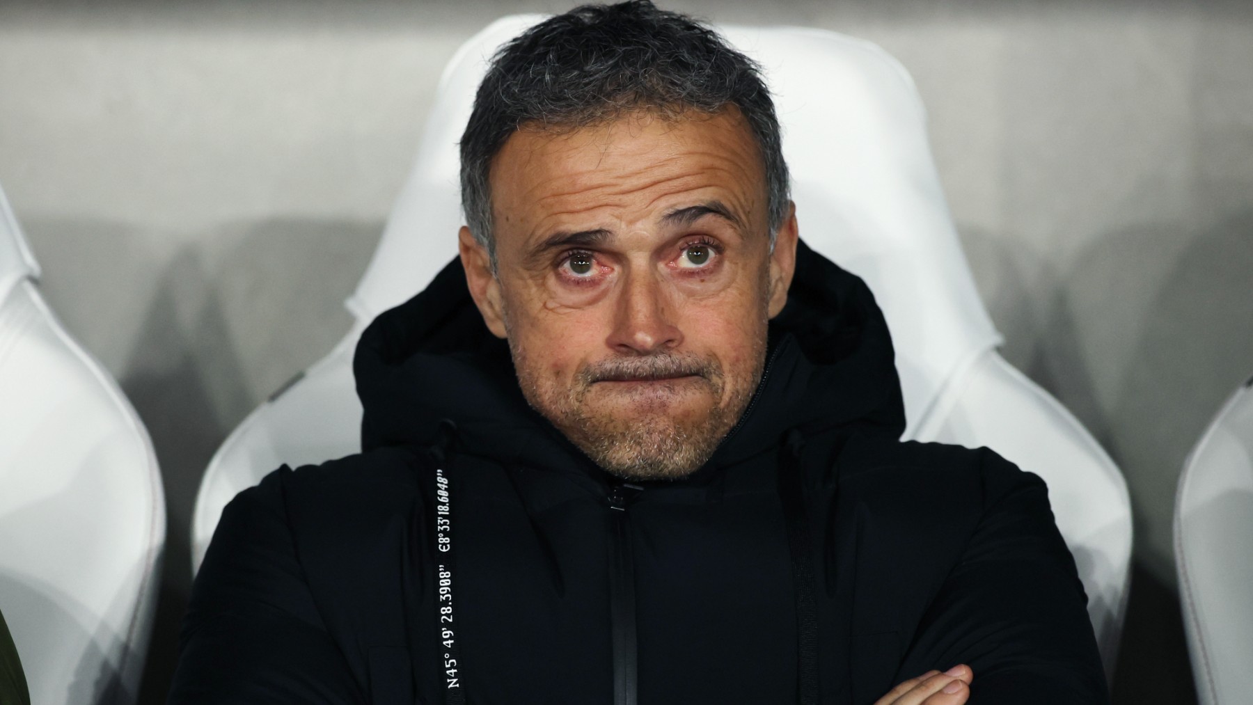 Luis Enrique, en el banquillo durante un partido de Champions esta temporada. (Getty)