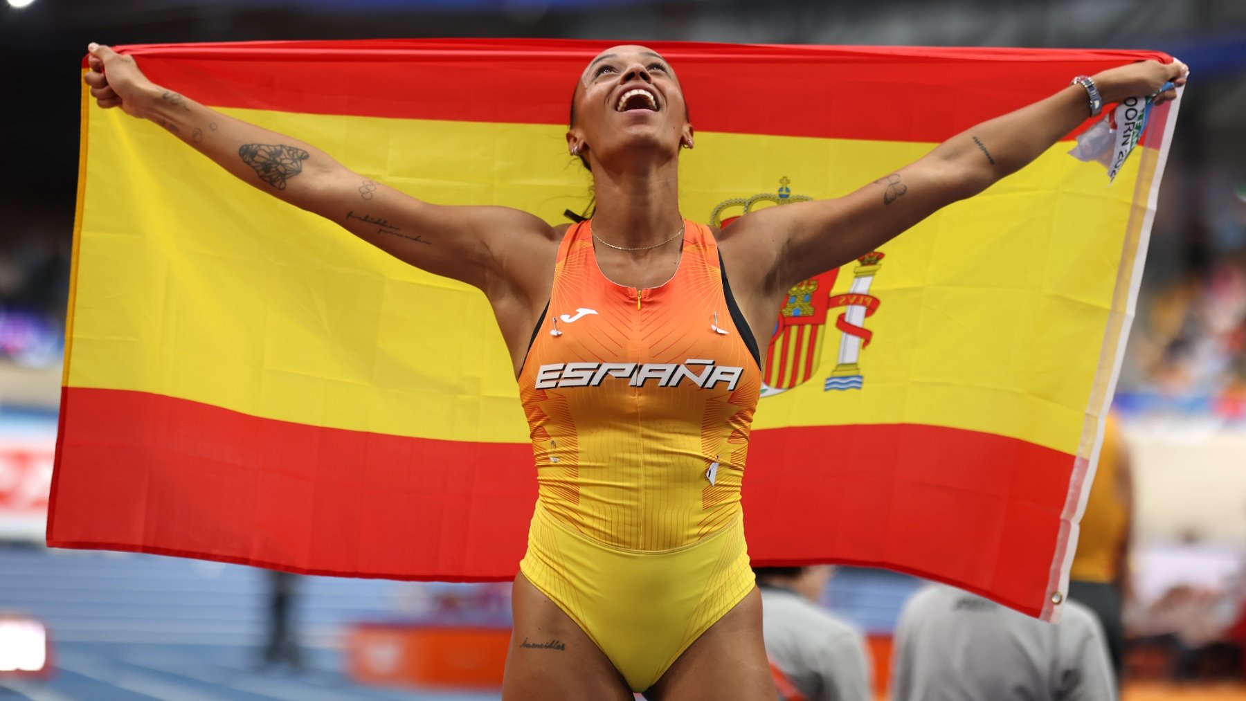 Ana Peleteiro celebra su oro en Apeldoorn. (Getty)