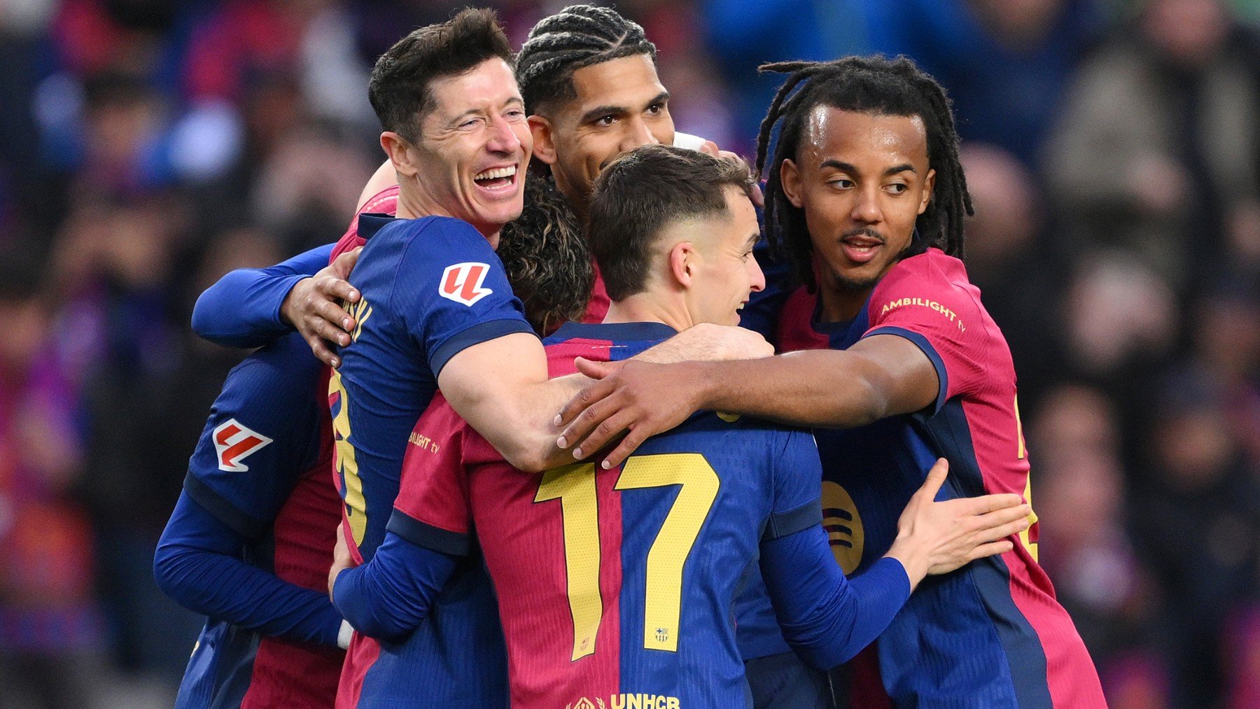 Los jugadores del Barcelona celebran un gol. (Getty)