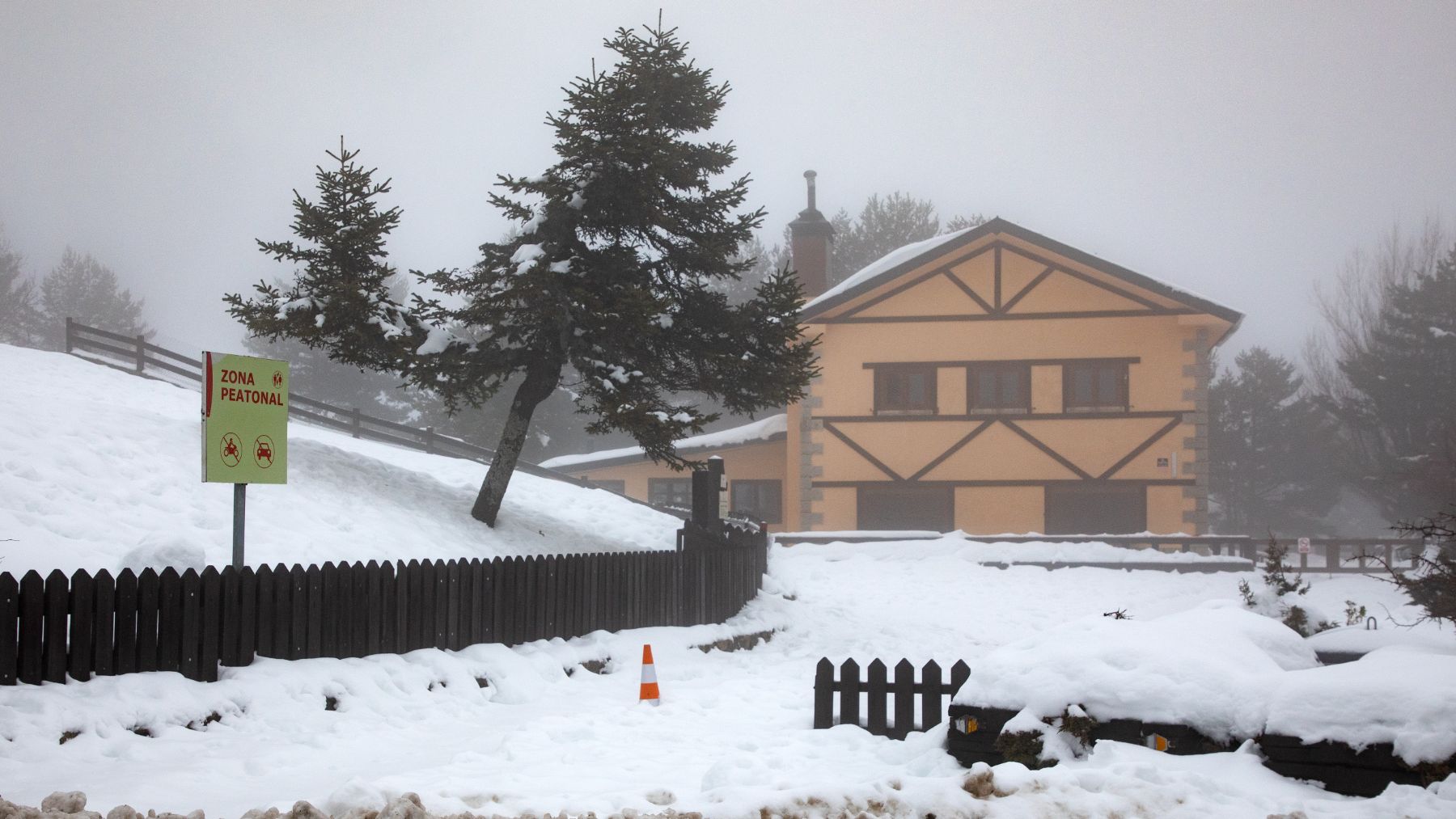 El puerto de Navacerrada tras las nevadas de esta semana. (Ep)