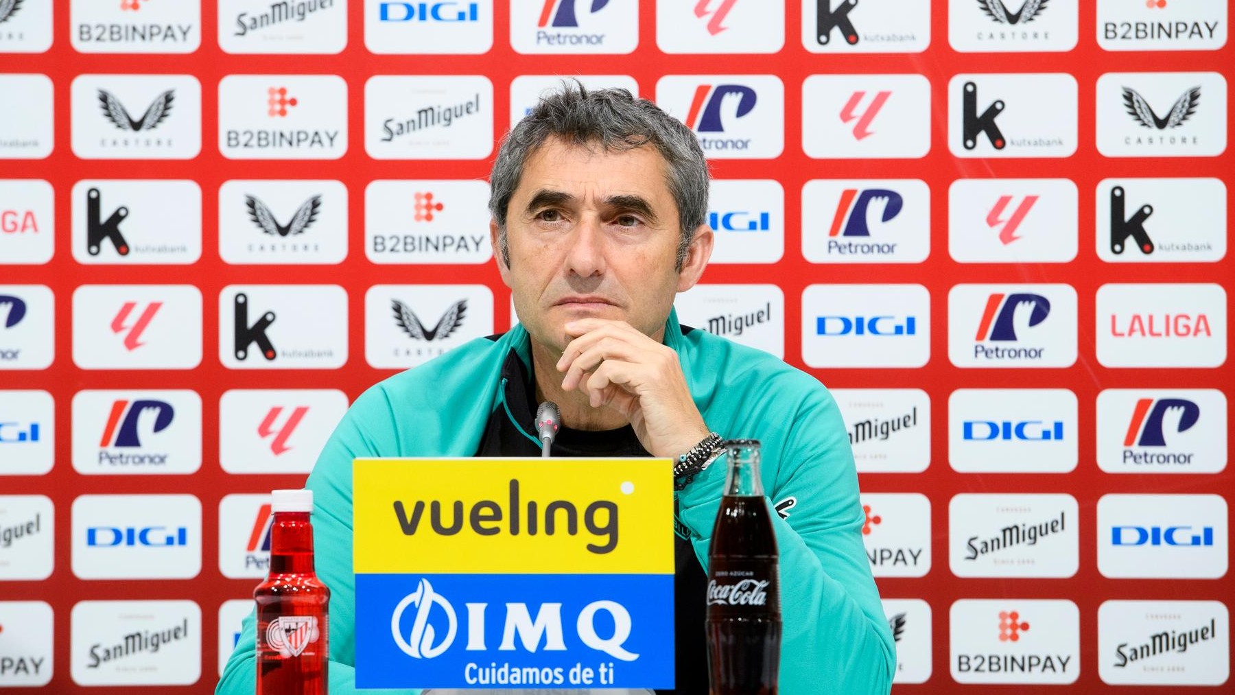 Ernesto Valverde, en la rueda de prensa.