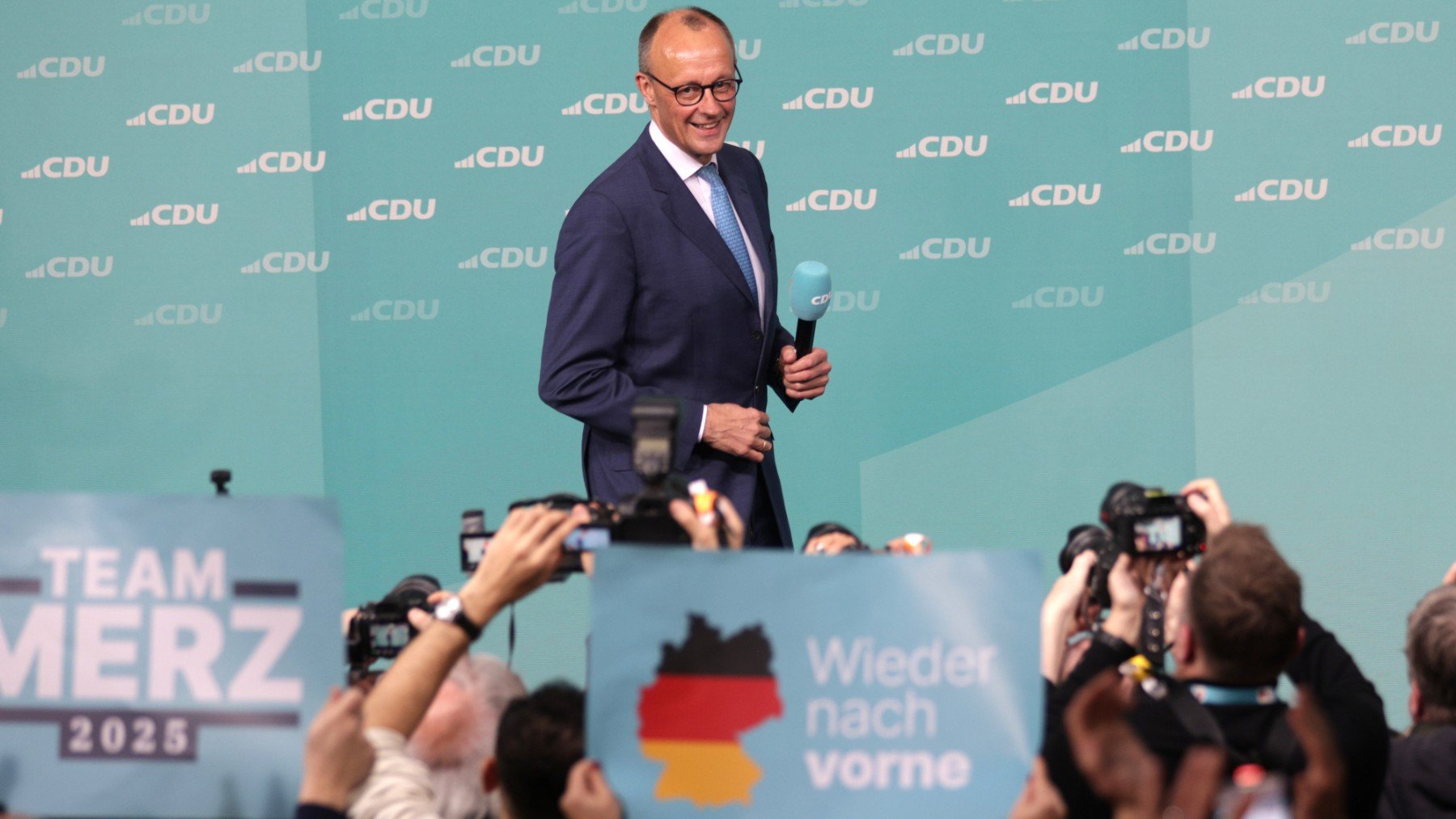 Friedrich Merz, líder del partido conservador de CDU, ganador de las elecciones en Alemania. (Foto: Getty Images)