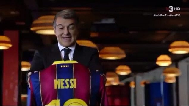 Laporta maniquí Messi