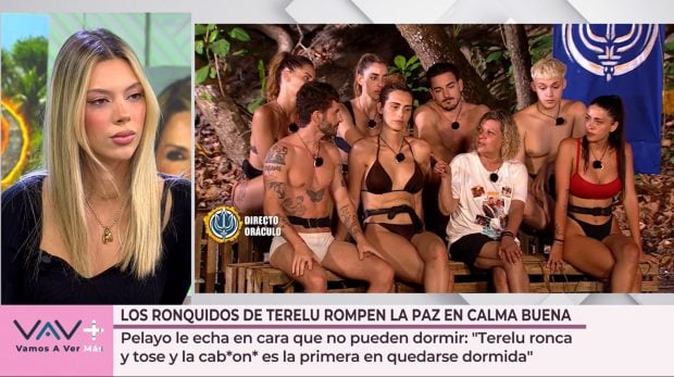 Alejandra Rubio comenta en Vamos a ver la actitud de Pelayo ante los ronquidos de Terelu Campos. (Mediaset)