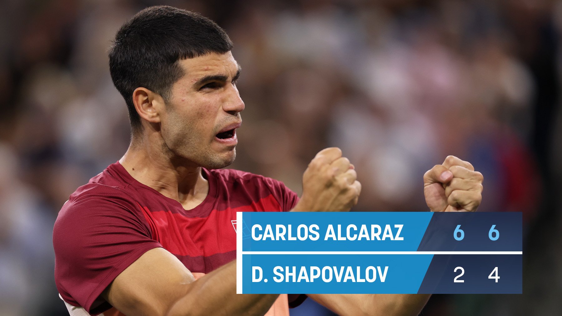 Carlos Alcaraz derrotó a Shapovalov.