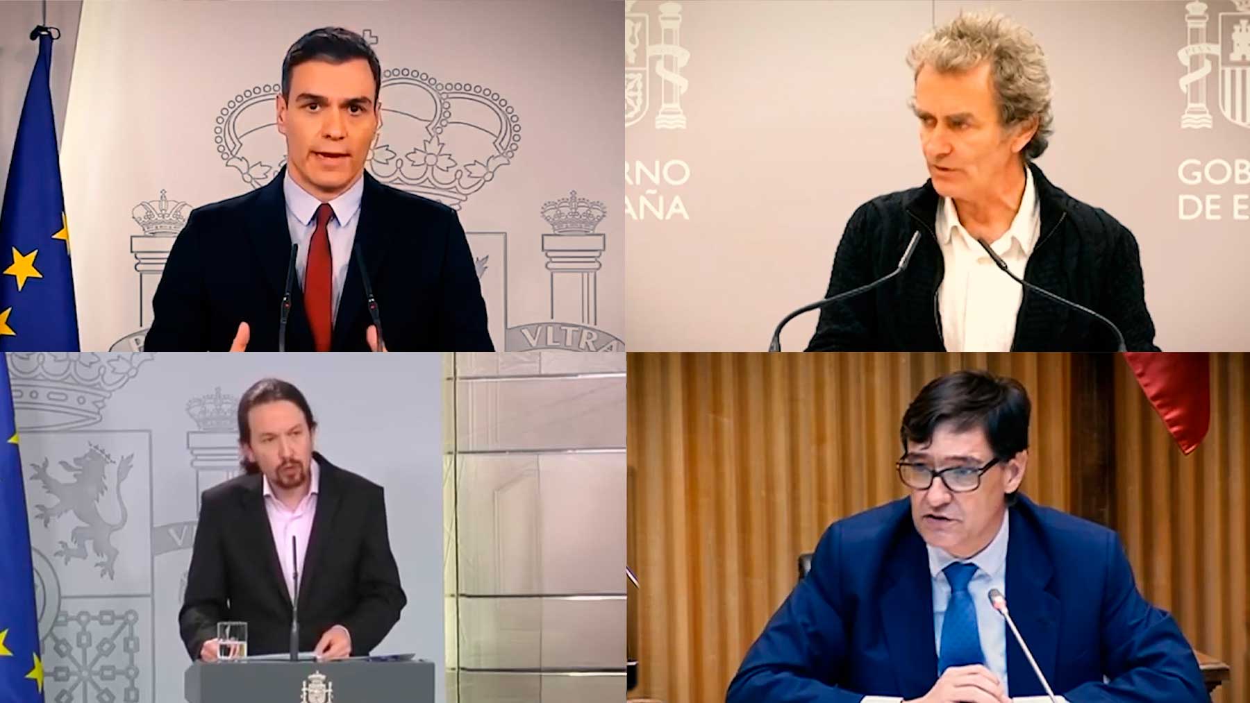 Imágenes del vídeo sobre la gestión del Gobierno socialista durante el Covid.