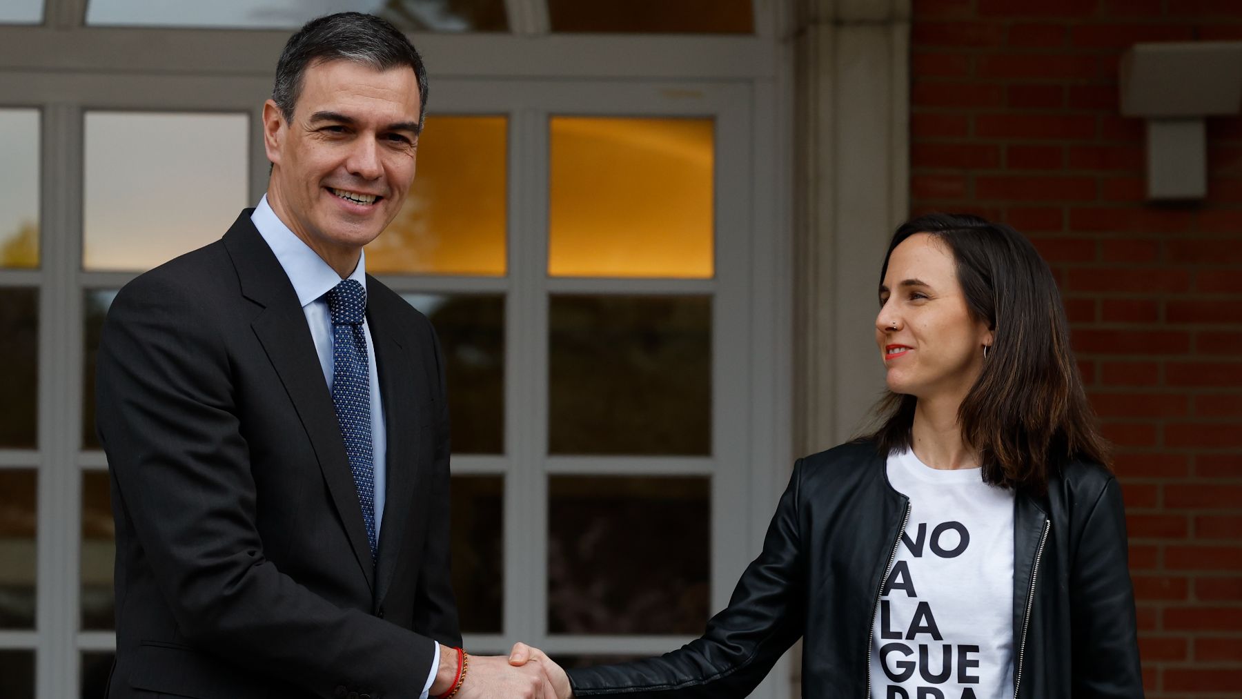 La secretaria general de Podemos, Ione Belarra, a su llegada a Moncloa. (EFE)