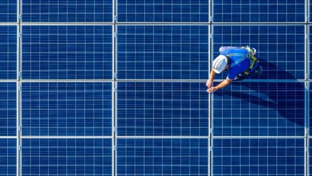 Tejado con placas solares