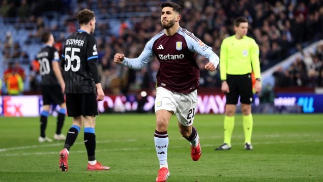 Marco Asensio con el Aston Villa. (Getty)