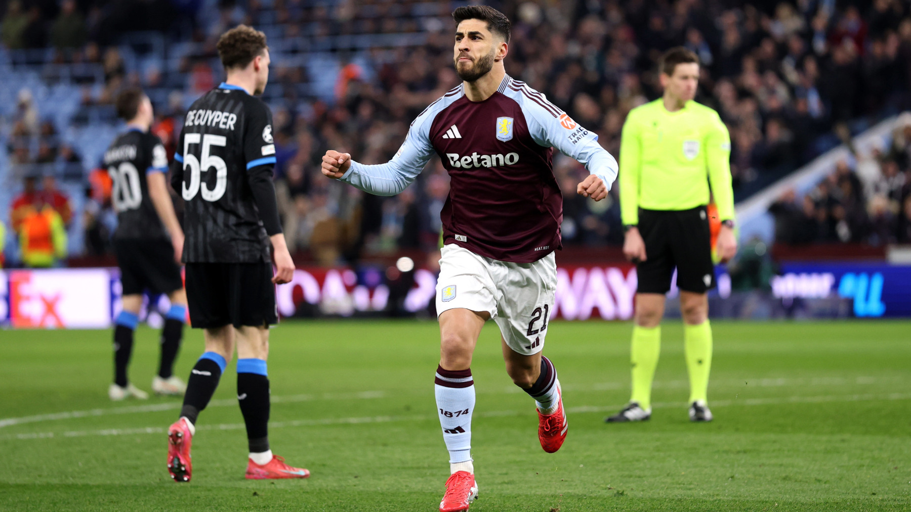 Marco Asensio con el Aston Villa. (Getty)