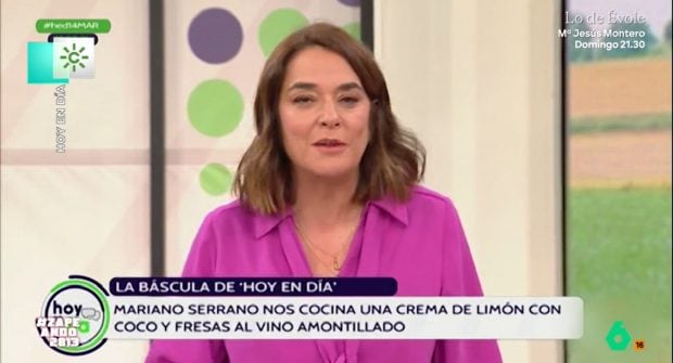 Toñi Moreno, presentadora de Hoy en día, el programa matinal de Canal Sur (RTVA).