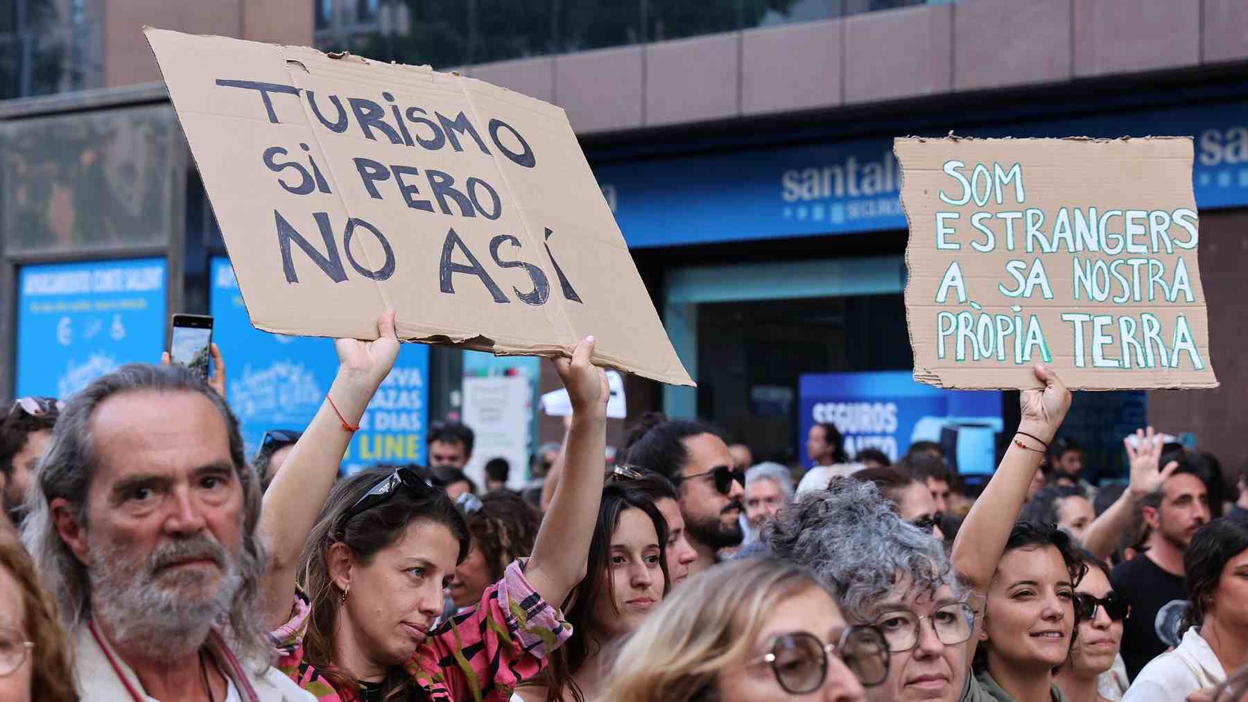 Manifestación contra el turismo en Palma en 2024.