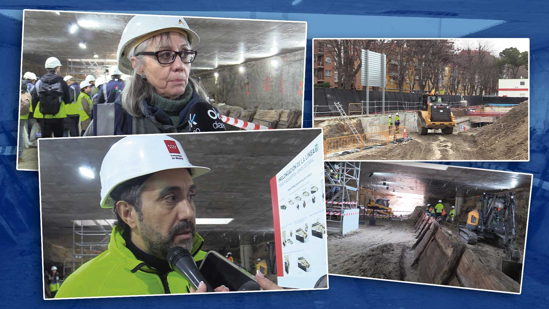 Trabajos realizados en la ampliación de la línea 11 de Metro de Madrid.