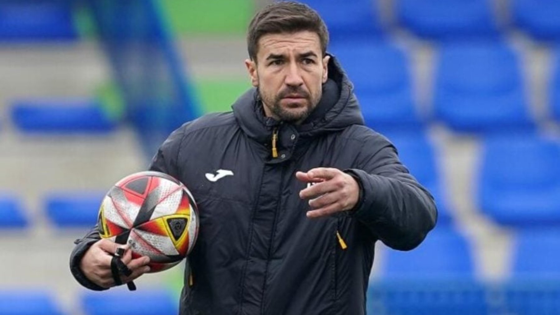 Gabi, en un entreno del Getafe B.