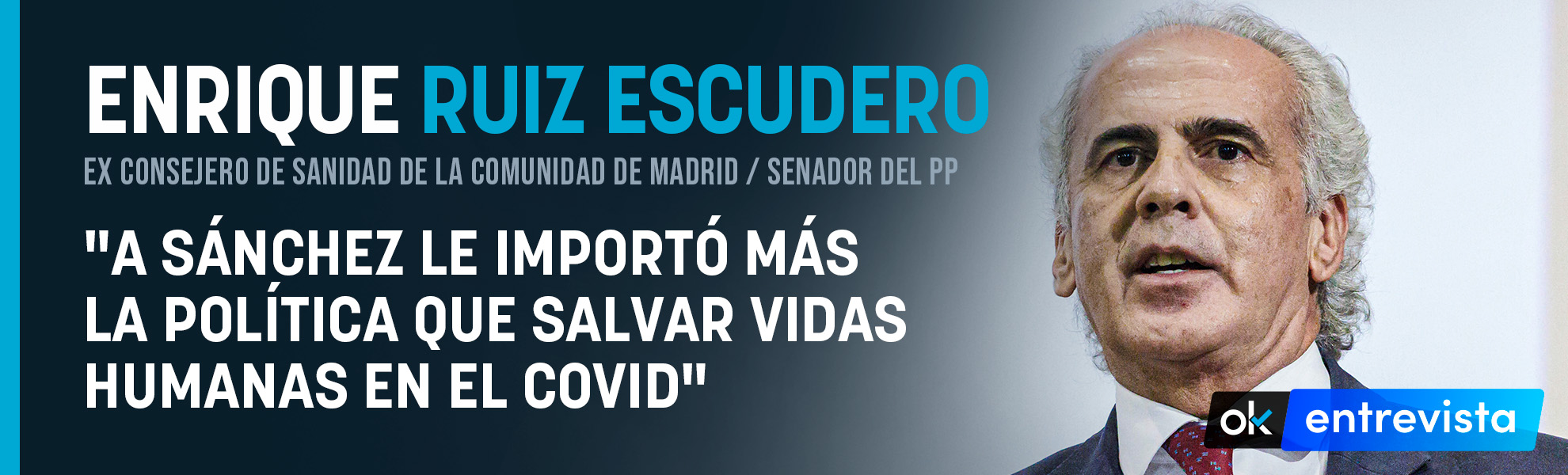 Enrique Ruiz Escudero: A Sánchez le importó más la política que salvar vidas humanas en el Covid