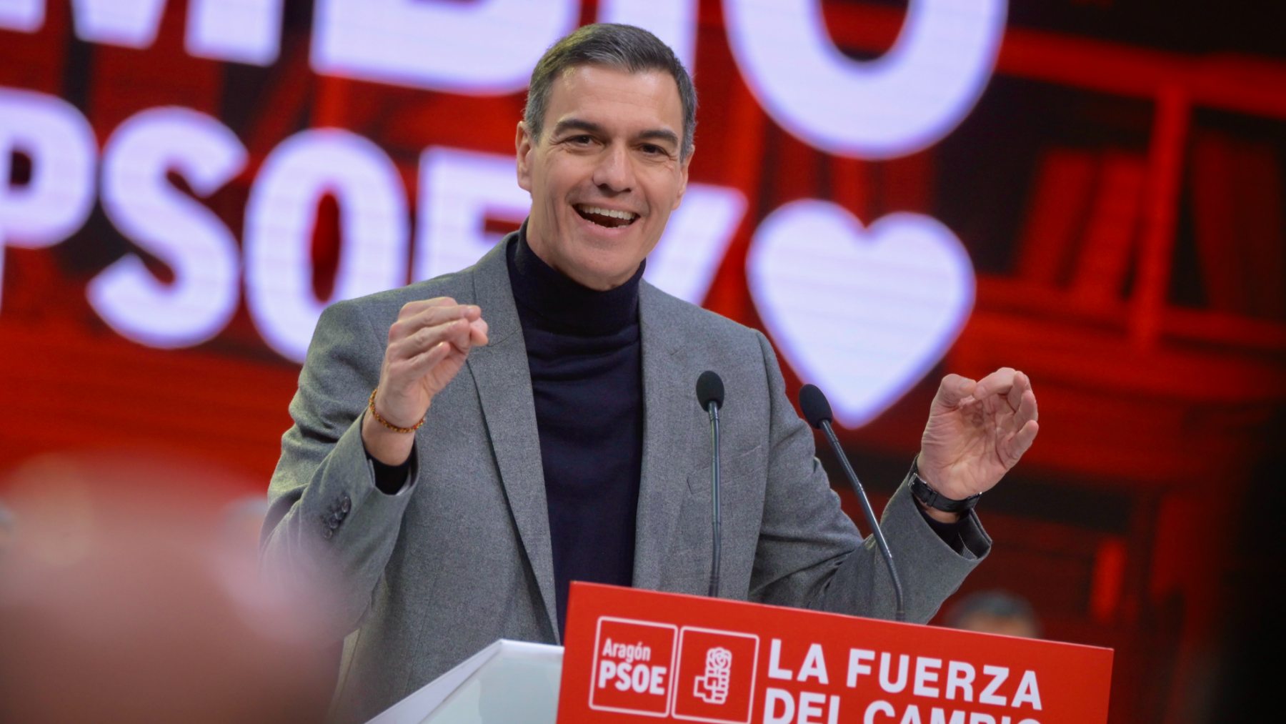 Pedro Sánchez, en un acto del PSOE. (Europa Press)