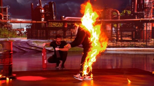 Gotzon Mantuliz en una de las pruebas más espectaculares de El Desafío (Atresmedia).