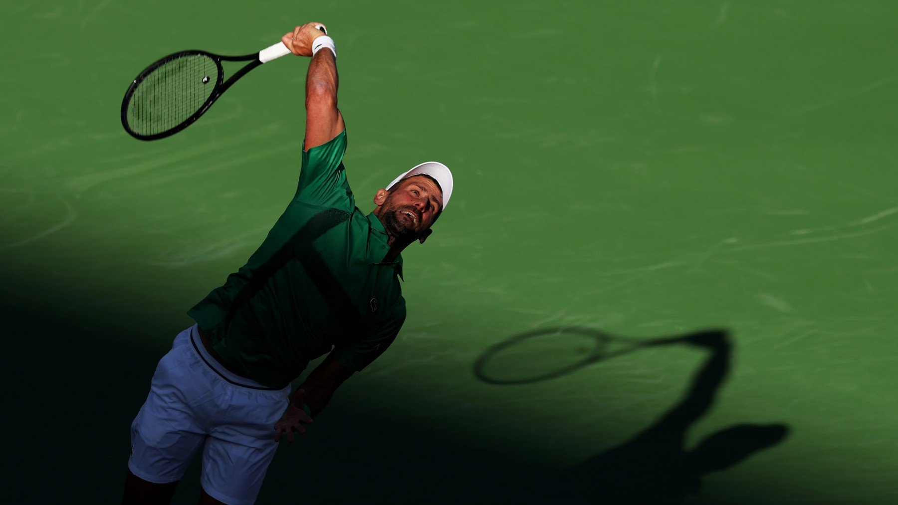 Djokovic, durante un partido en Indian Wells. (Getty)