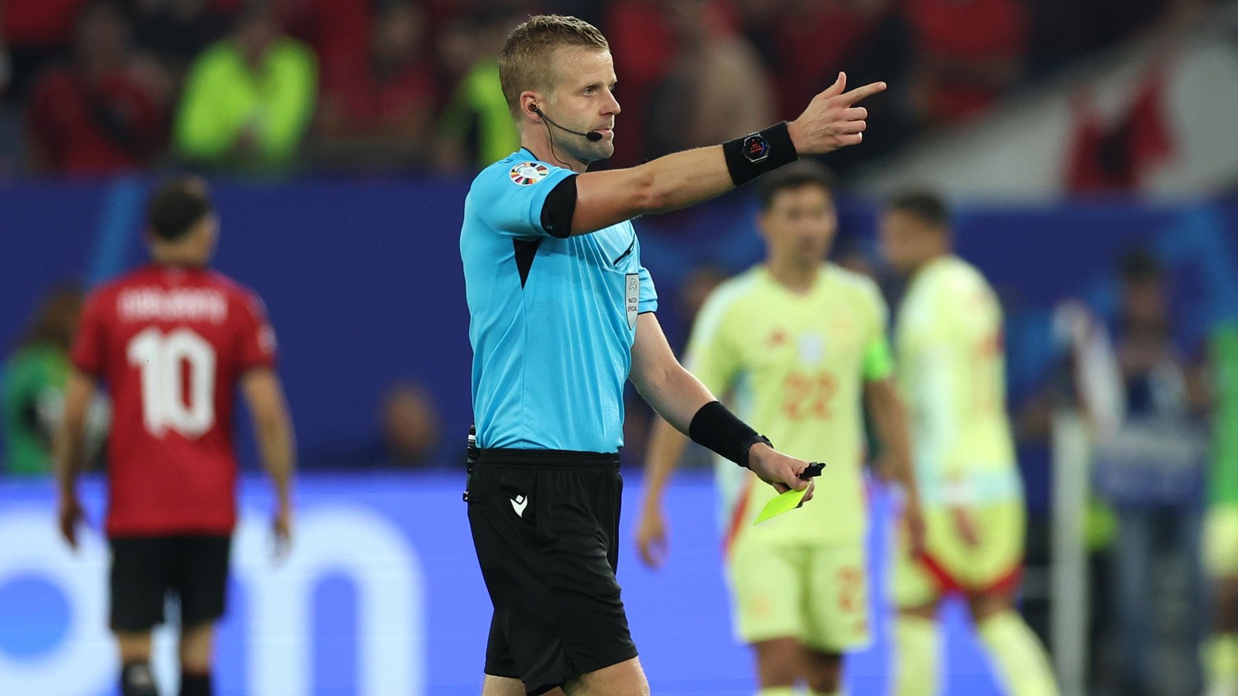 Nyberg en el Albania-España de la Eurocopa. (Getty)