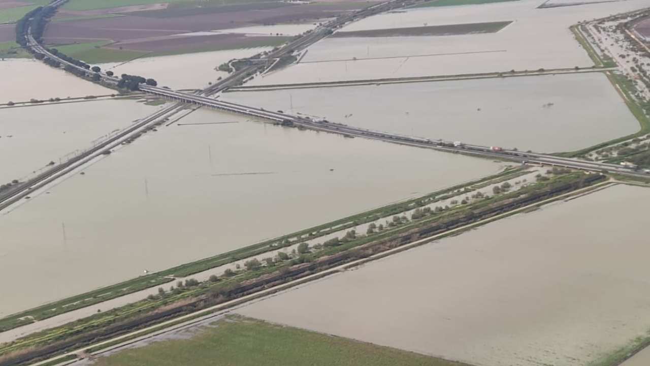 Las intensas lluvias en Andalucía reviven un lago desaparecido hace más de 3.000 años