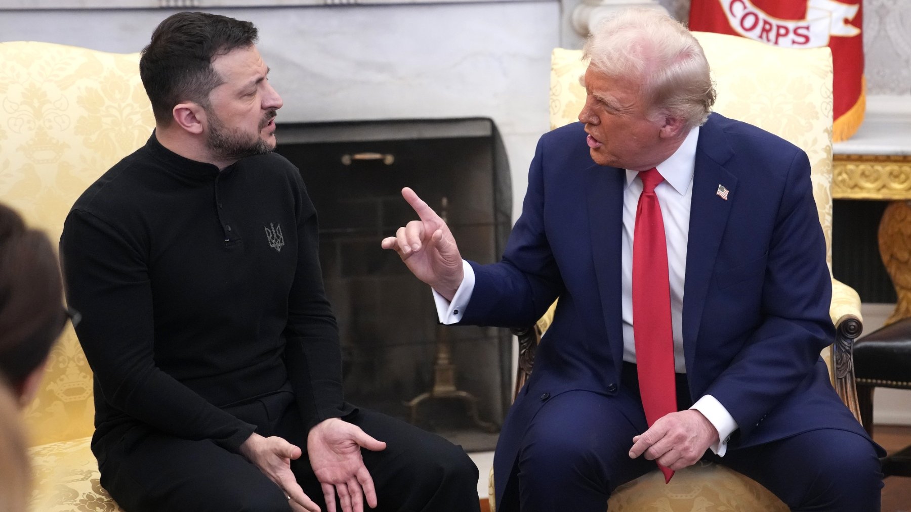 Zelenski con Donald Trump el día de la bronca en el Despacho Oval en la Casa Blanca. (Foto: Getty Images)