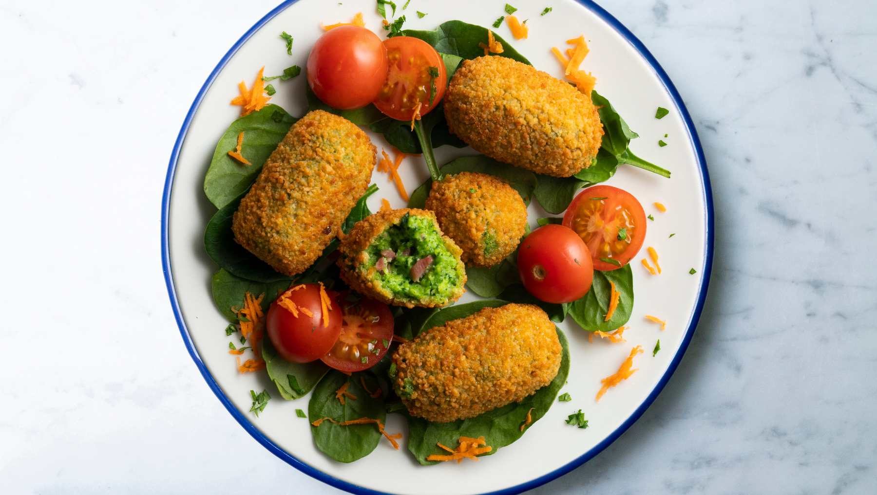 Croquetas de bacalao y espinacas