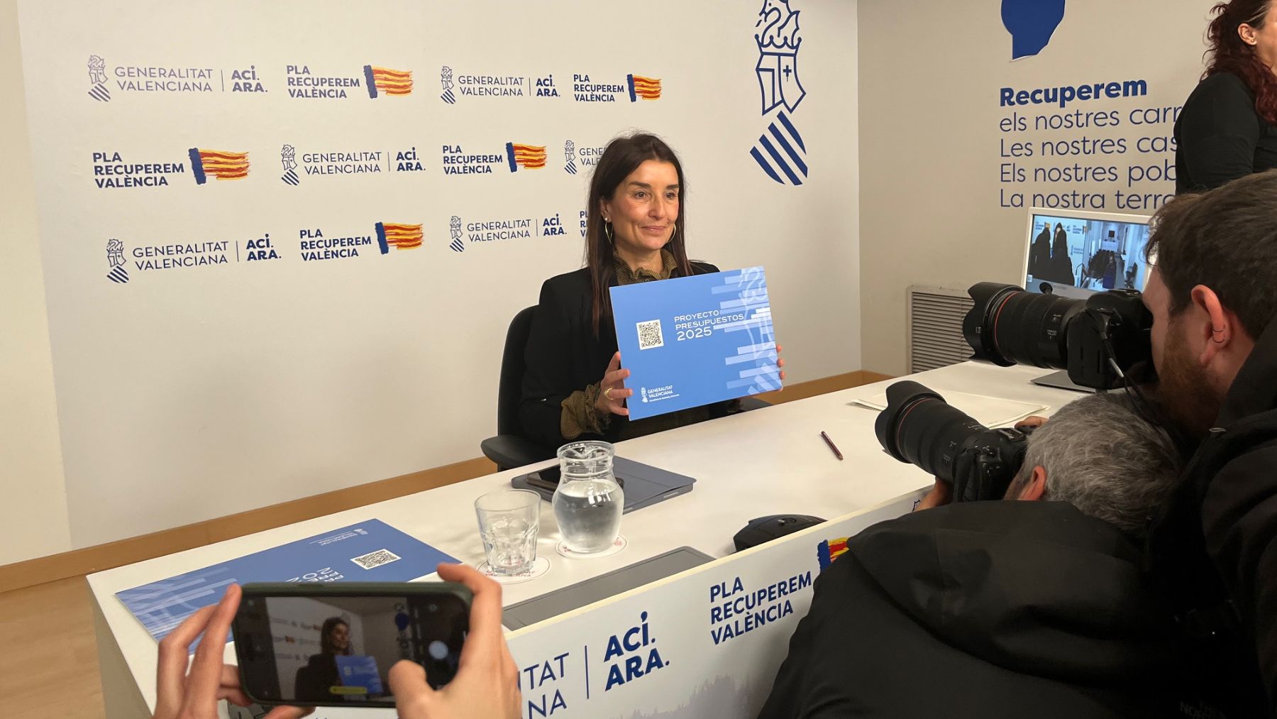 Ruth Merino, este jueves, en la presentación del borrador de presupuestos de la Generalitat Valenciana.