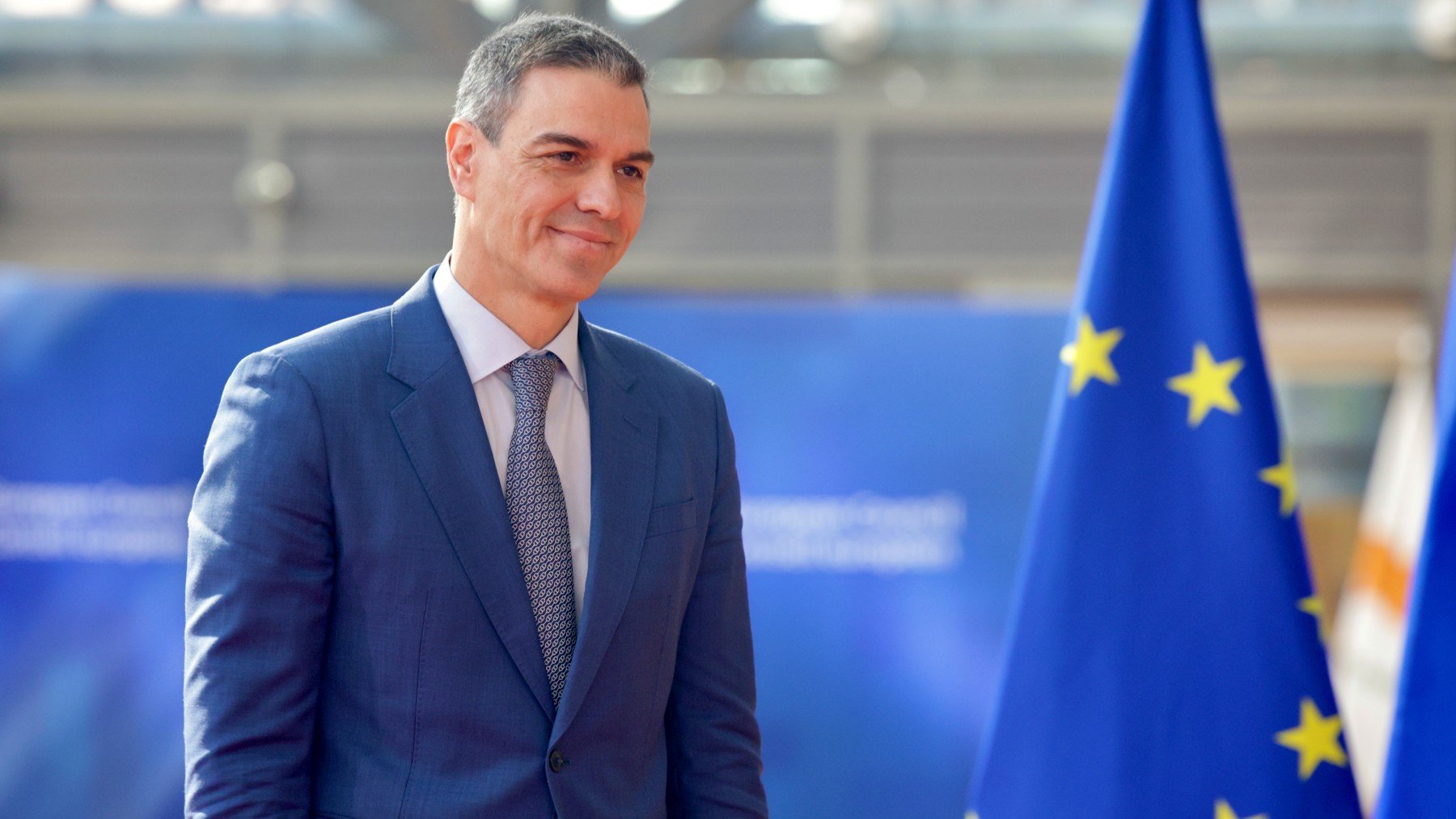 Pedro Sánchez, en su comparecencia en Bruselas. (Europa Press)