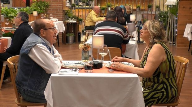 Pedro y Carmen en First Dates. (Mediaset)