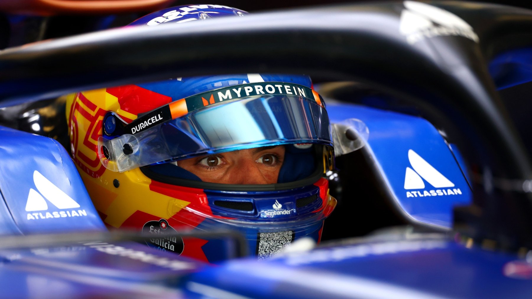 Carlos Sainz subido al Williams en China. (Getty)