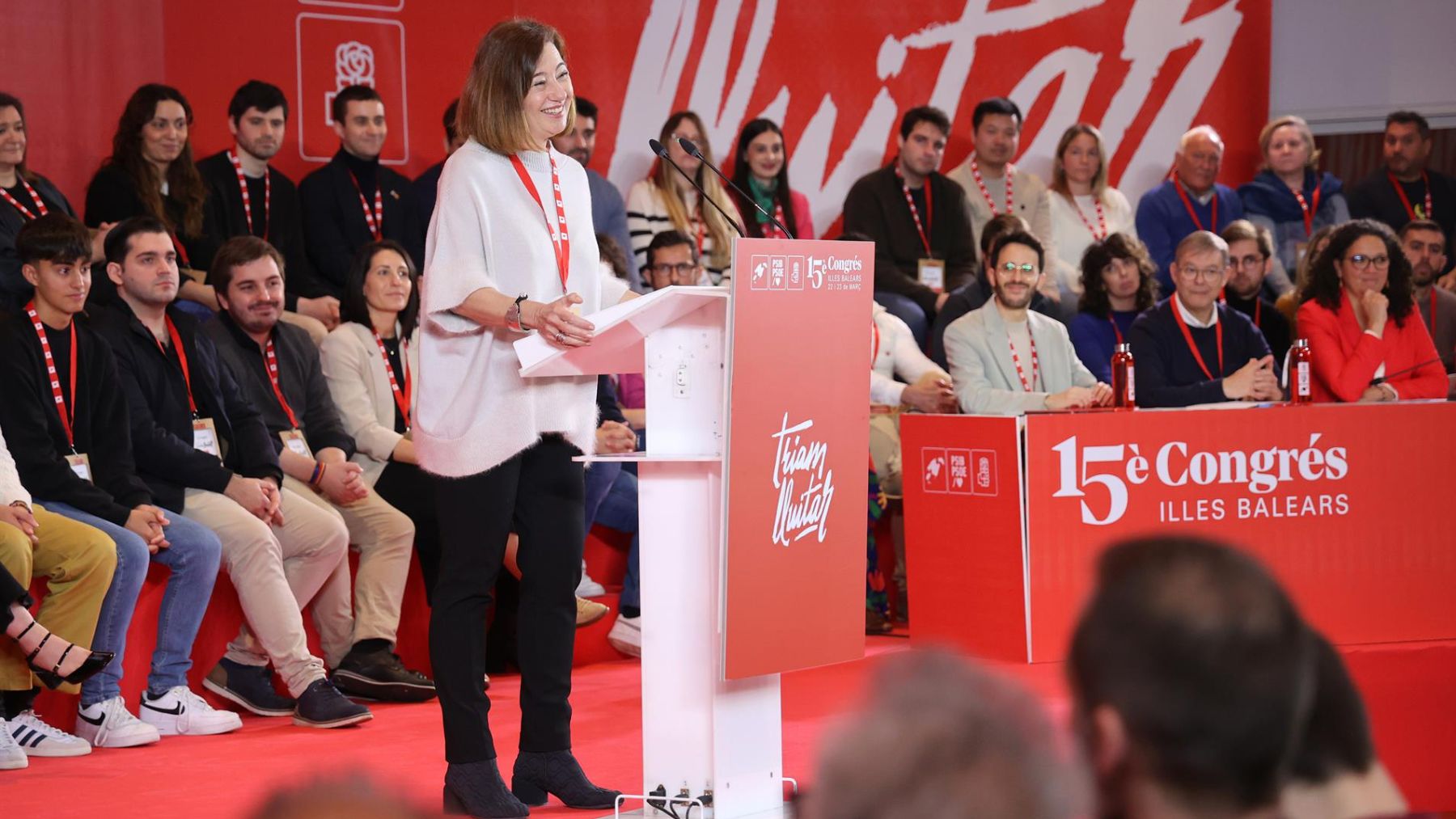 Francina Armengol en el XV Congreso del PSIB-PSOE en Palma.