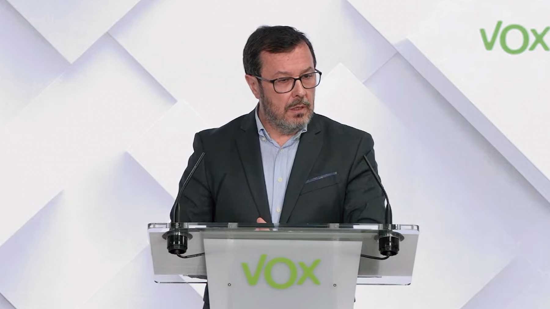 El portavoz nacional de Vox, José Antonio Fúster.