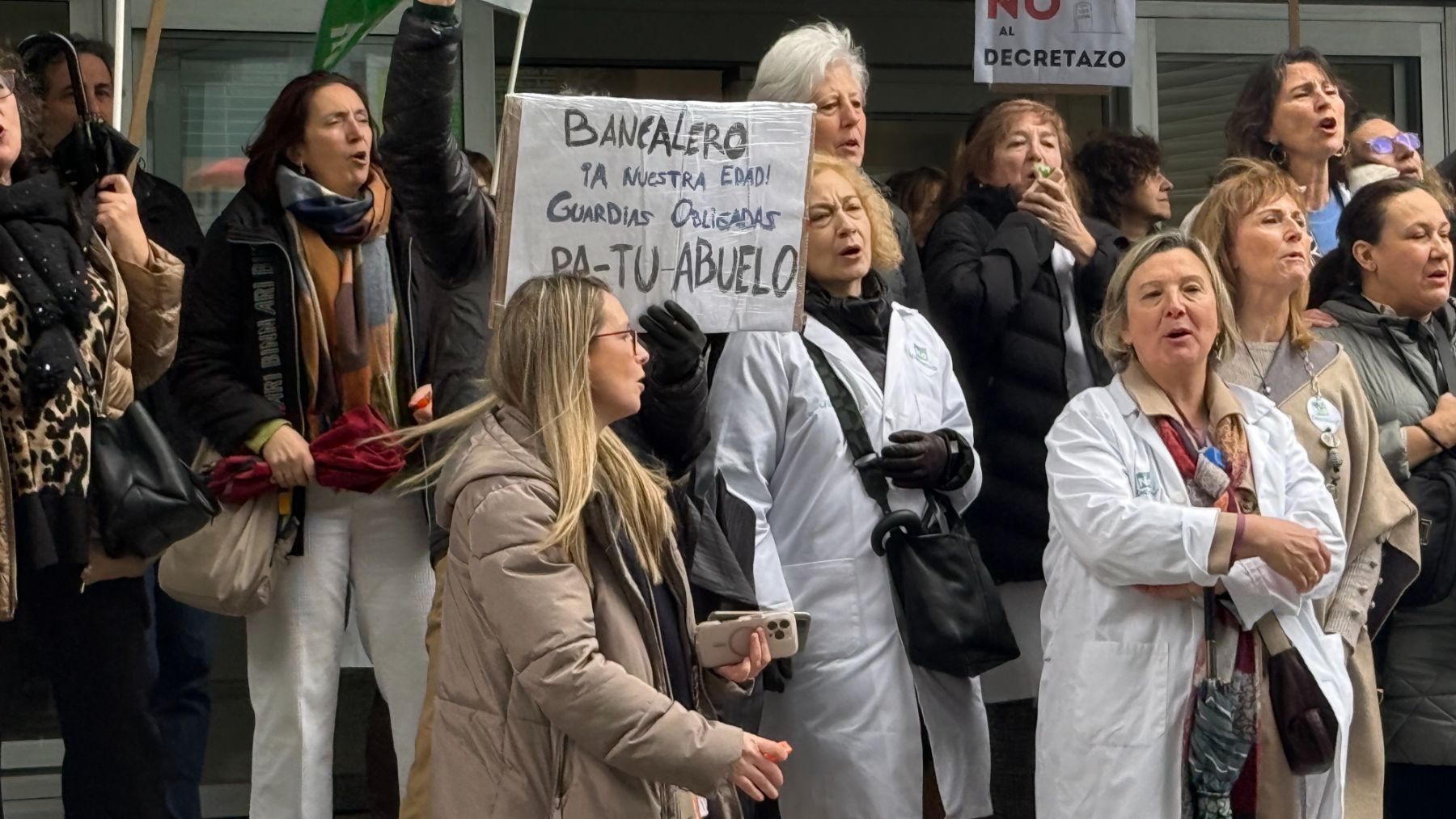 Huelga de sanitarios en Zaragoza.