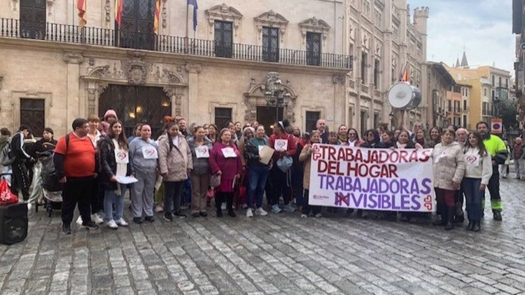 Marcha celebrada en Palma en favor de las trabajadoras del hogar.