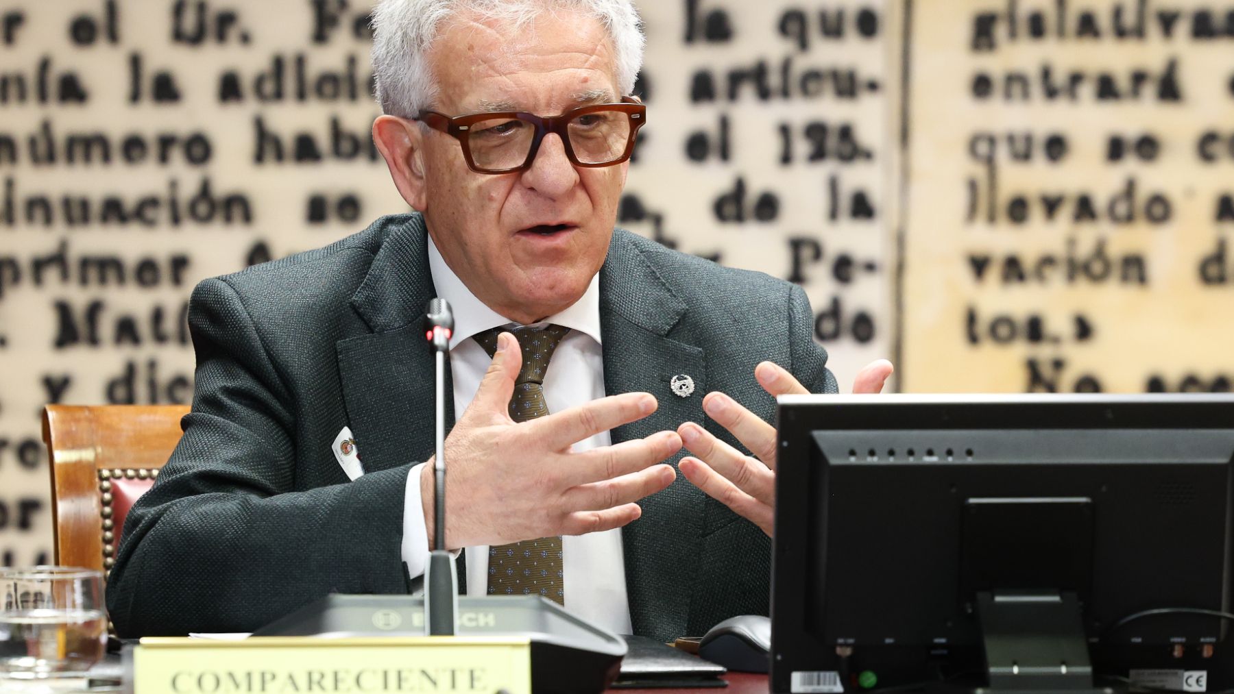 Javier Machí, este martes, ante la comisión del Senado de España.