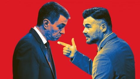 Pedro Sánchez y Gabriel Rufián.