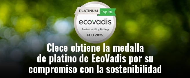 Clece obtiene la medalla de platino de EcoVadis por su compromiso con la sostenibilidad