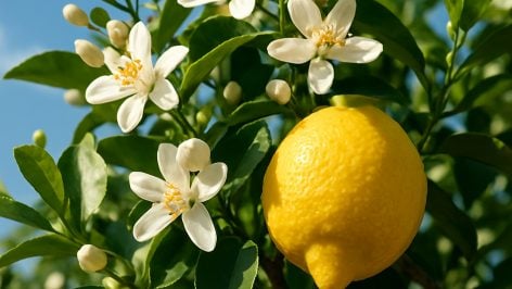 Azahares, las flores del limonero. Foto: ilustración propia.