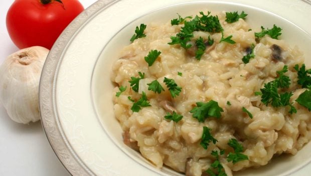 Risotto de champi&ntilde;ones