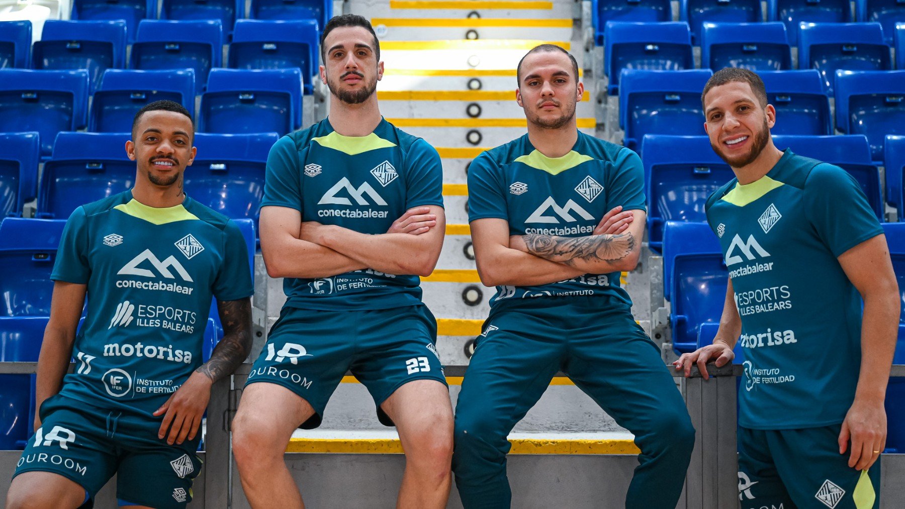 Neguinho, Piqueras, Fabinho y Charuto en Son Moix.