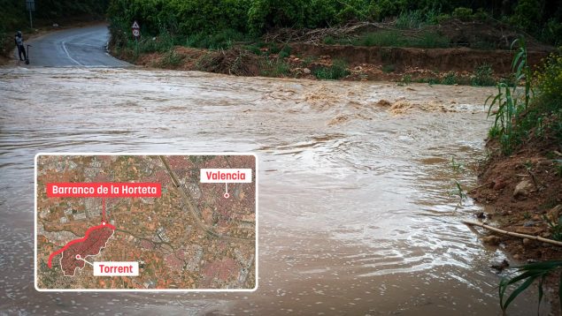 Vuelven a desbordarse barrancos de la DANA en Torrent tras 6 meses sin inversión del Gobierno