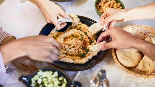 Hummus con verduras