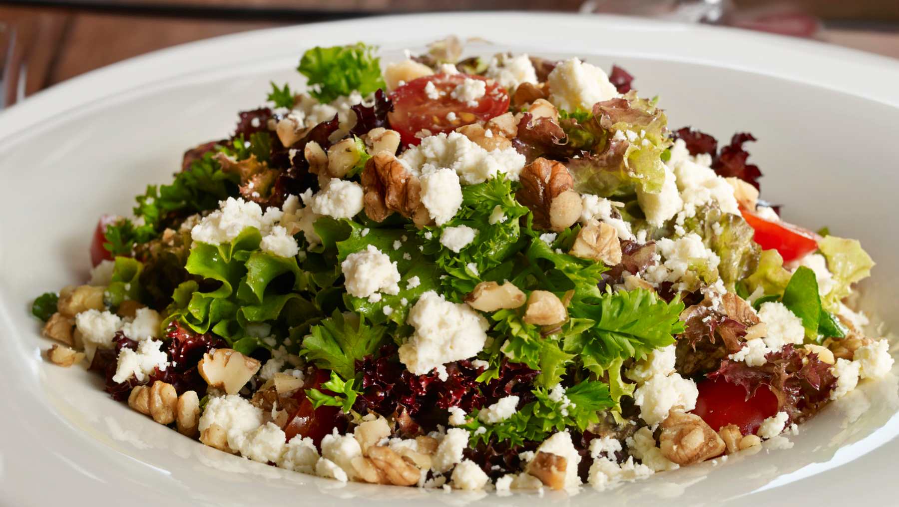 ensalada templada de queso de cabra.