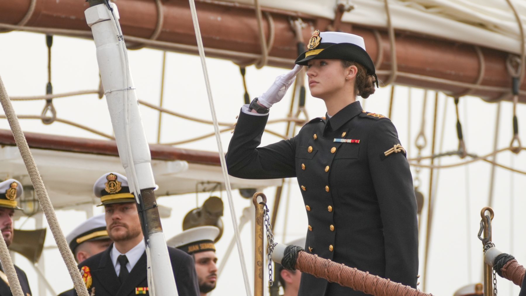 La princesa Leonor en el Buque Escuela Juan Sebastián de Elcano. (Foto: Ep)
